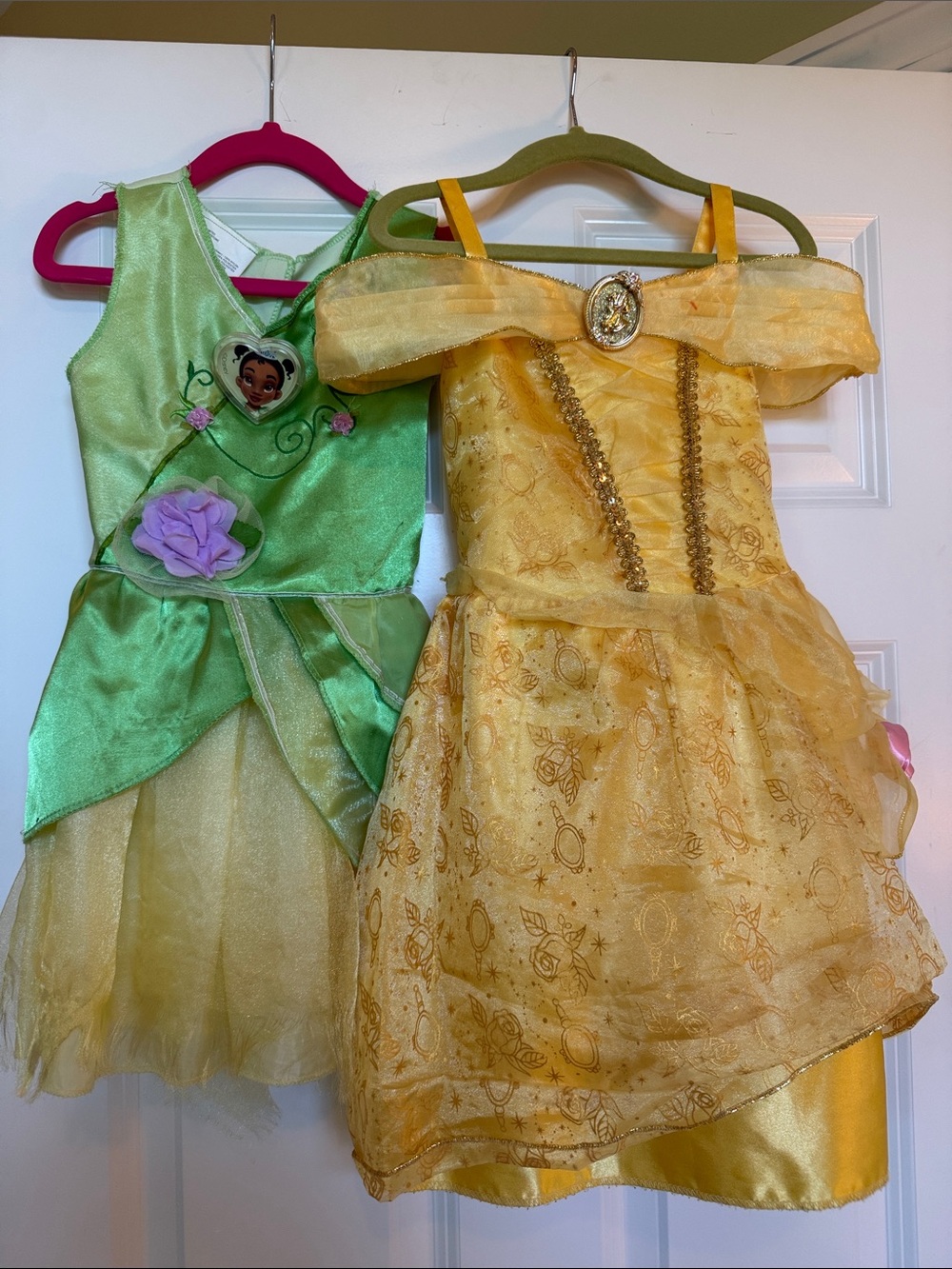 Belle and Tiana Disney Princess Dresses